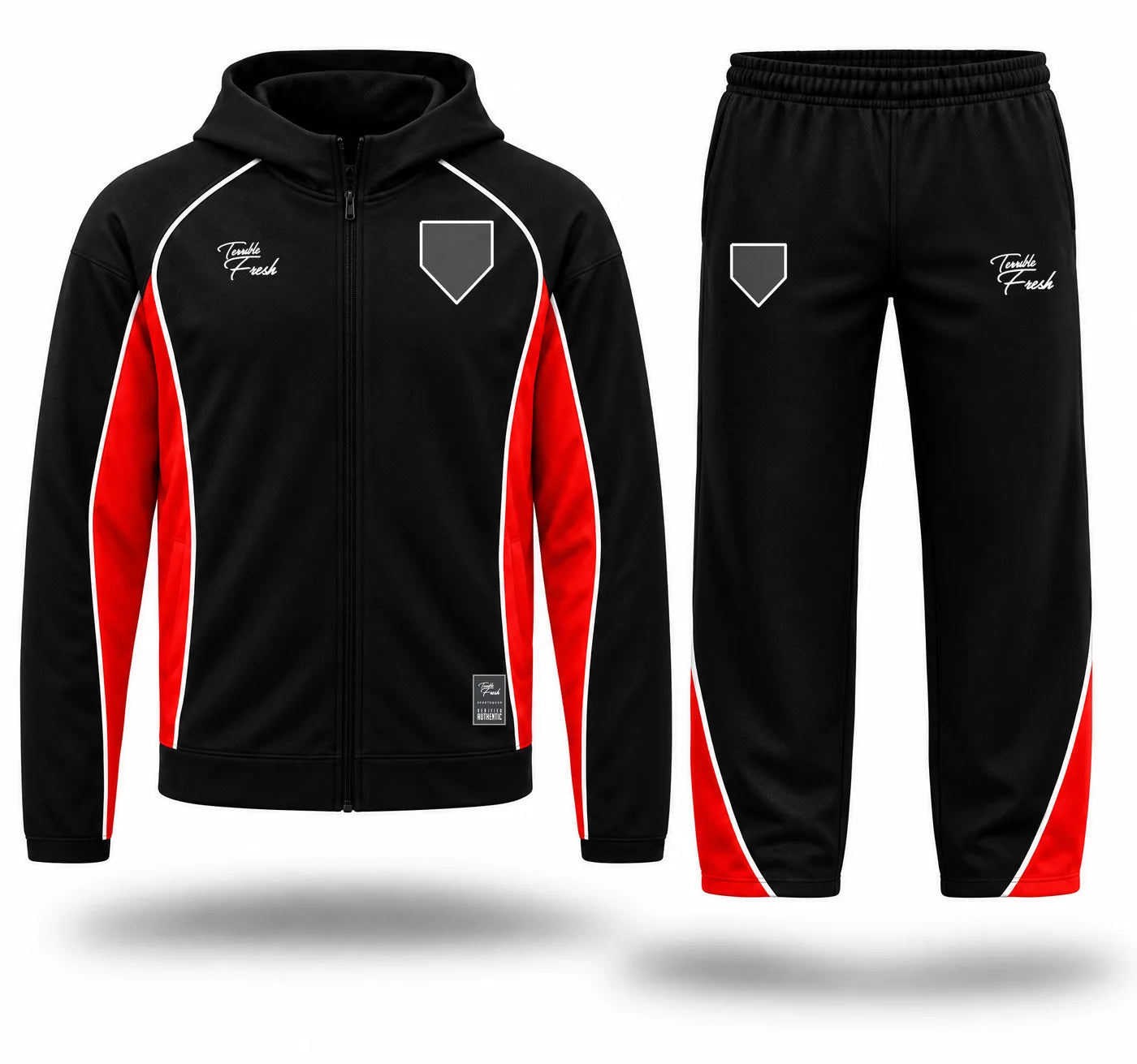 Buzo TF Tech Curva — polerón y pantalón, vista frontal