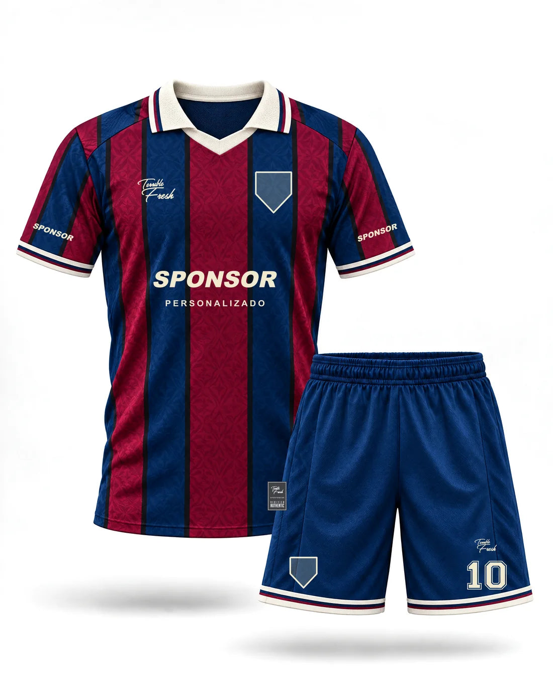 Uniformes de fútbol · Retro Rayado — vista frontal
