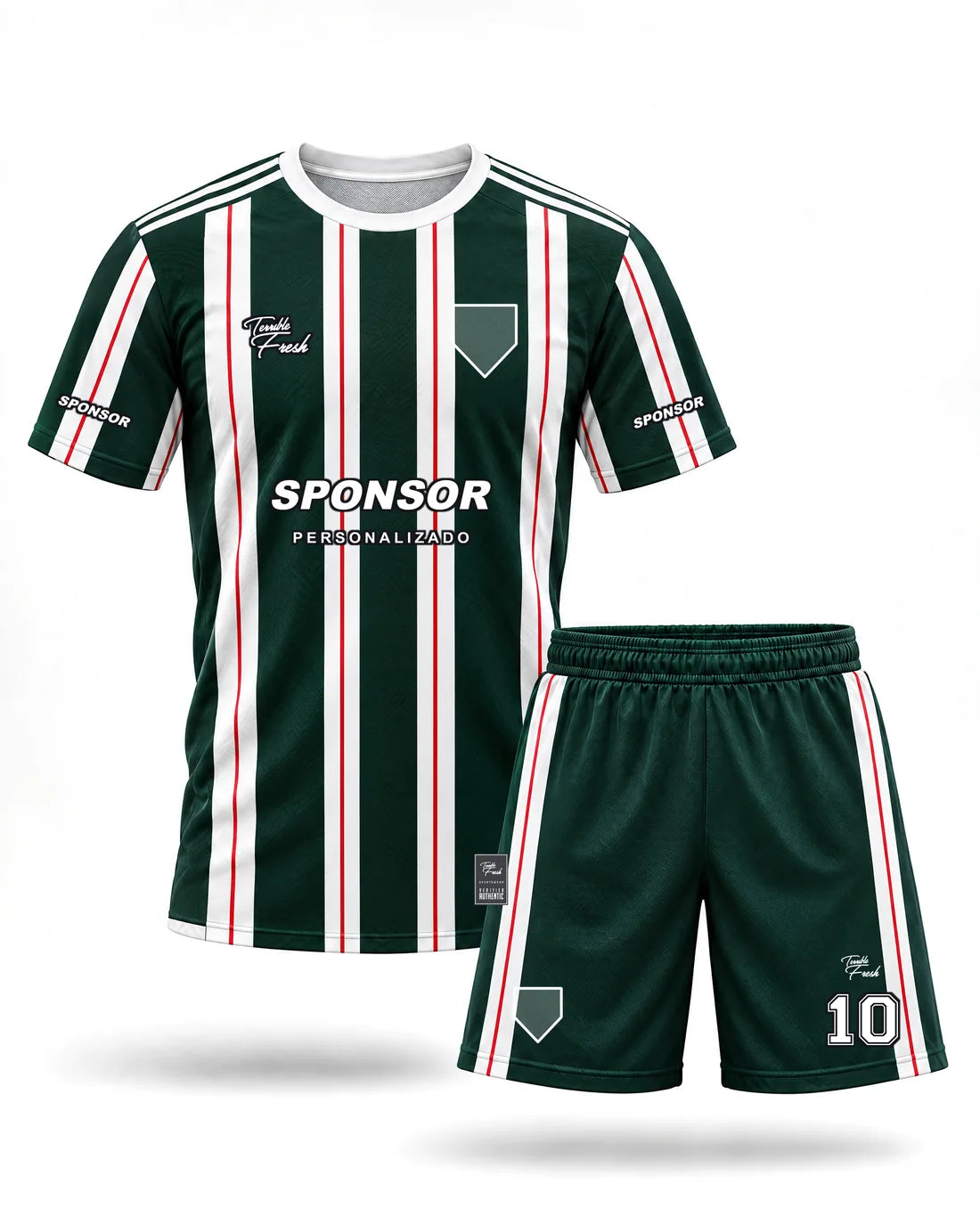 Uniformes de fútbol · Raya Doble — vista frontal