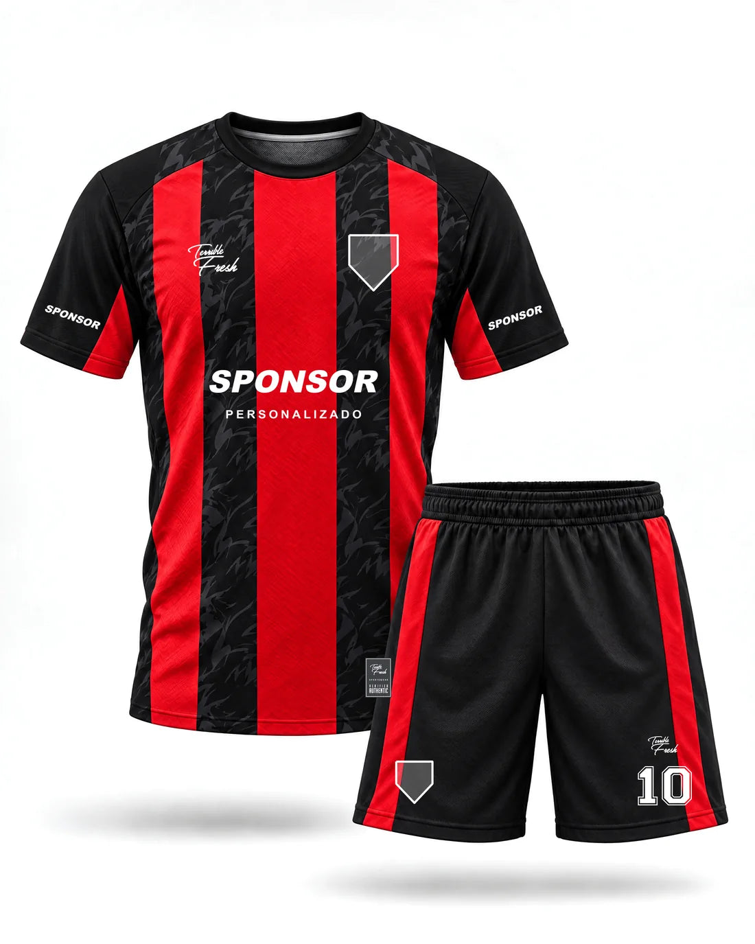 Uniformes de fútbol · Bastones Llama — vista frontal