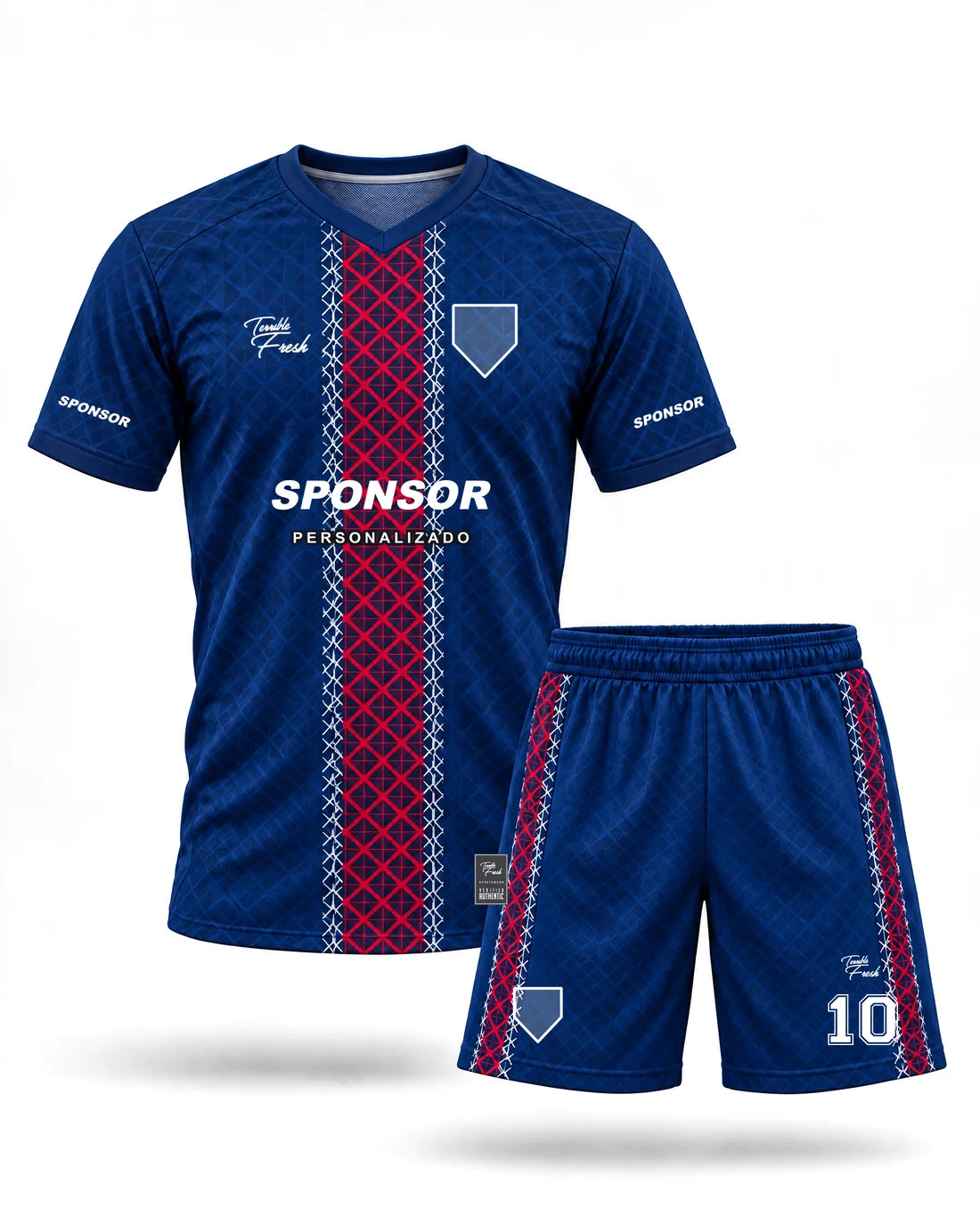 Uniformes de fútbol · Franja Central — vista frontal