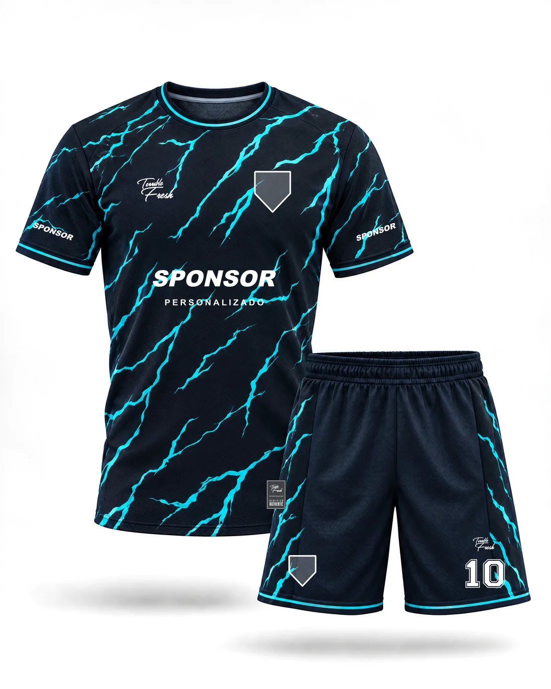 Uniformes de fútbol · Relámpago — vista frontal