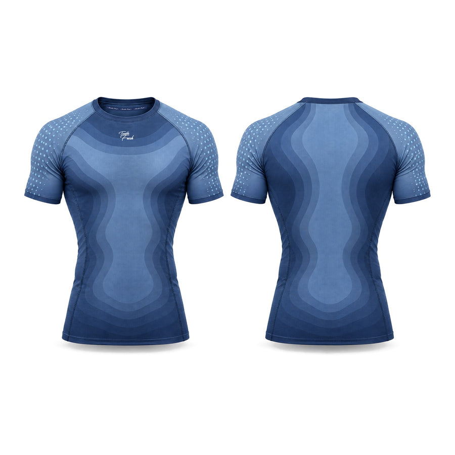 Polera de compresión TF Mapa, delantera y espalda