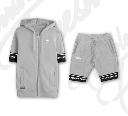 BLACK FRIDAY “Poleron + Shorts gris“ Conjunto Completo