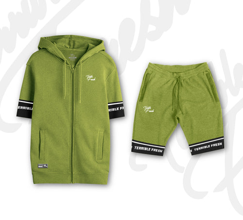BLACK FRIDAY “Poleron + Shorts Verde“ Conjunto Completo