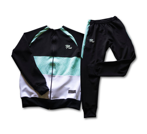 Conjunto Sports Negro-Turquesa-Blanco